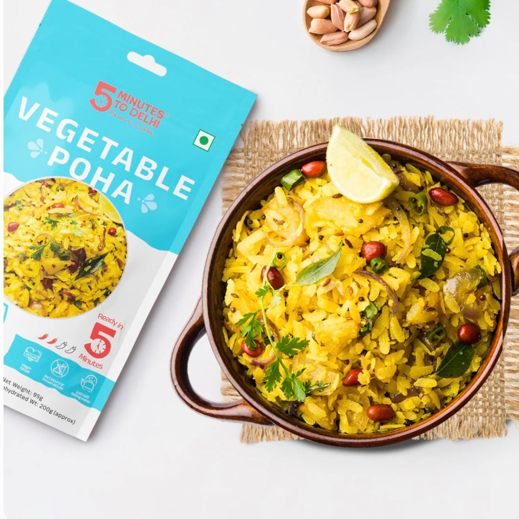Vegetable Poha - 5 minutes to Delhi
