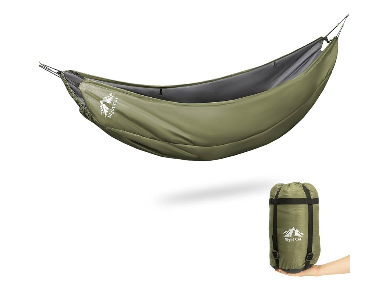 NIGHT CAT HAMMOCK UNDERQUILT / Green £39.99