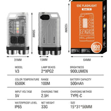 Load image into Gallery viewer, V3 Tiny EDC multifunction light
