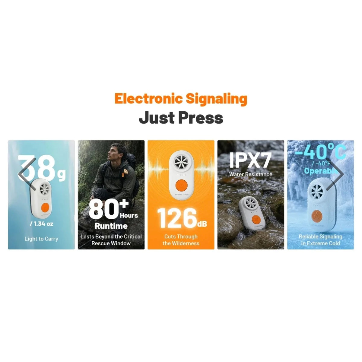 Nitecore NWE10 whistle ( orange )