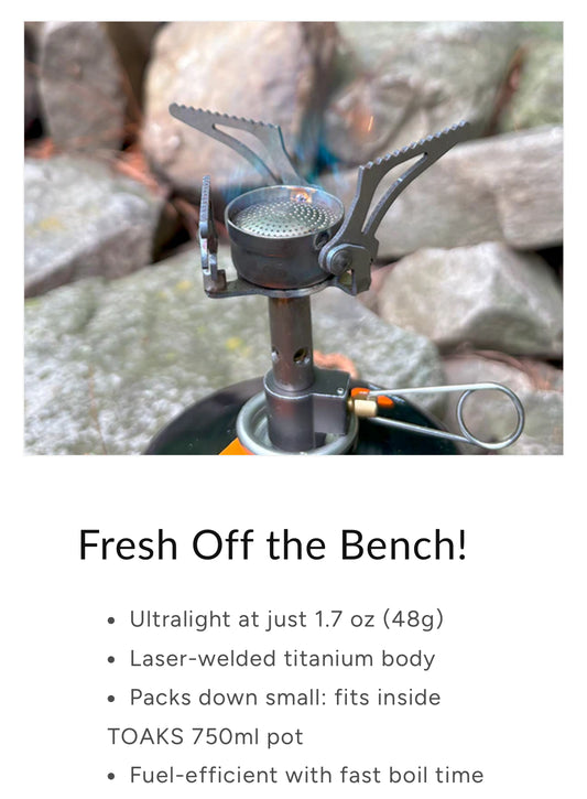 Toaks Titanium Backpacking Stove