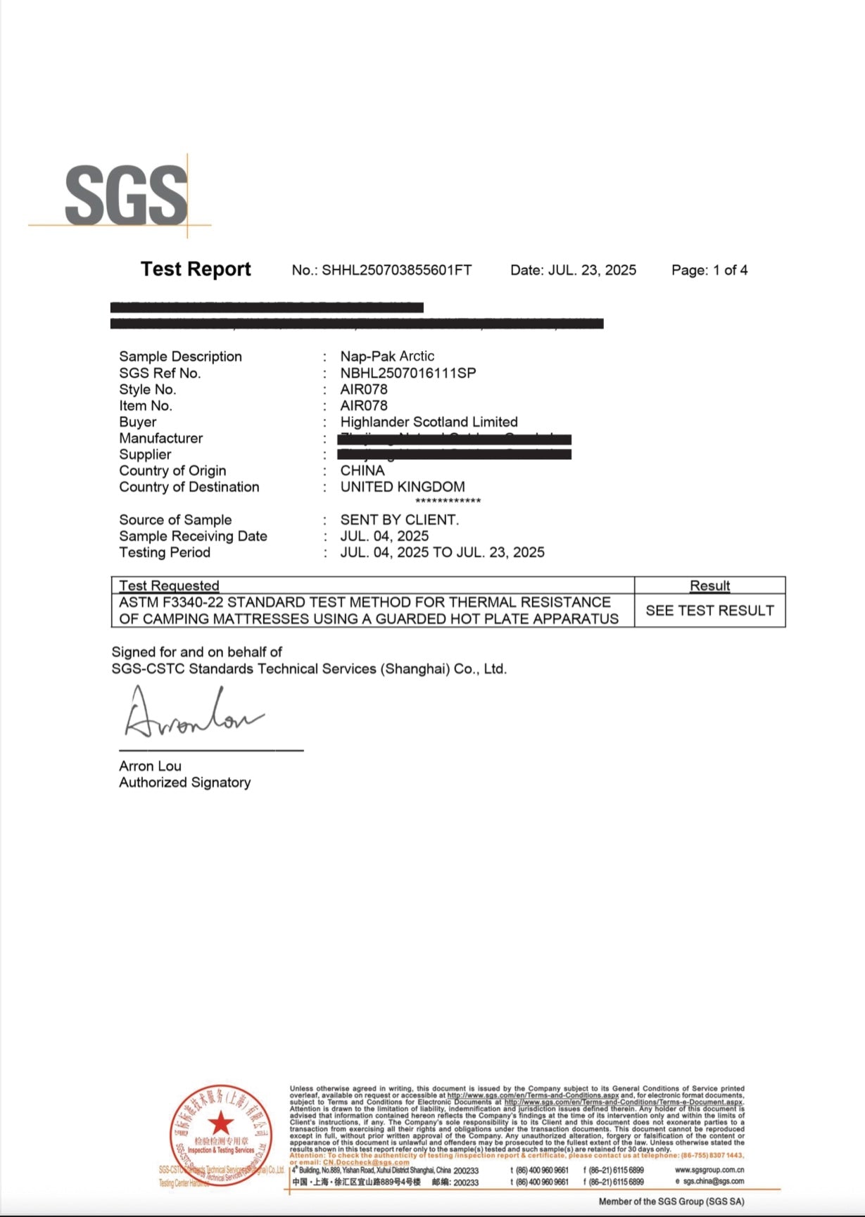 Nap Pak Artic R11 arctic sleeping mat