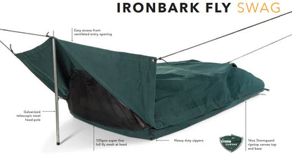 BURKE & WILLS Ironbark Fly Swag King Single