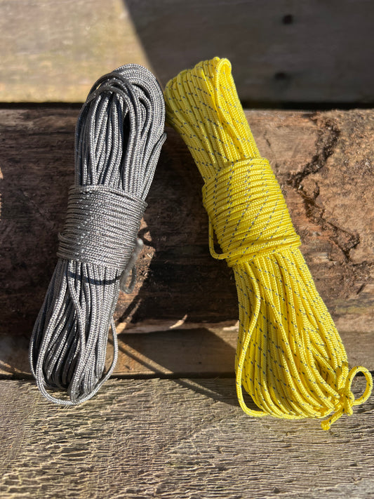 REFLECTIVE 1.5 MM 100KG UHMWPE CORD / PER METER GREY NOW AVAILABLE