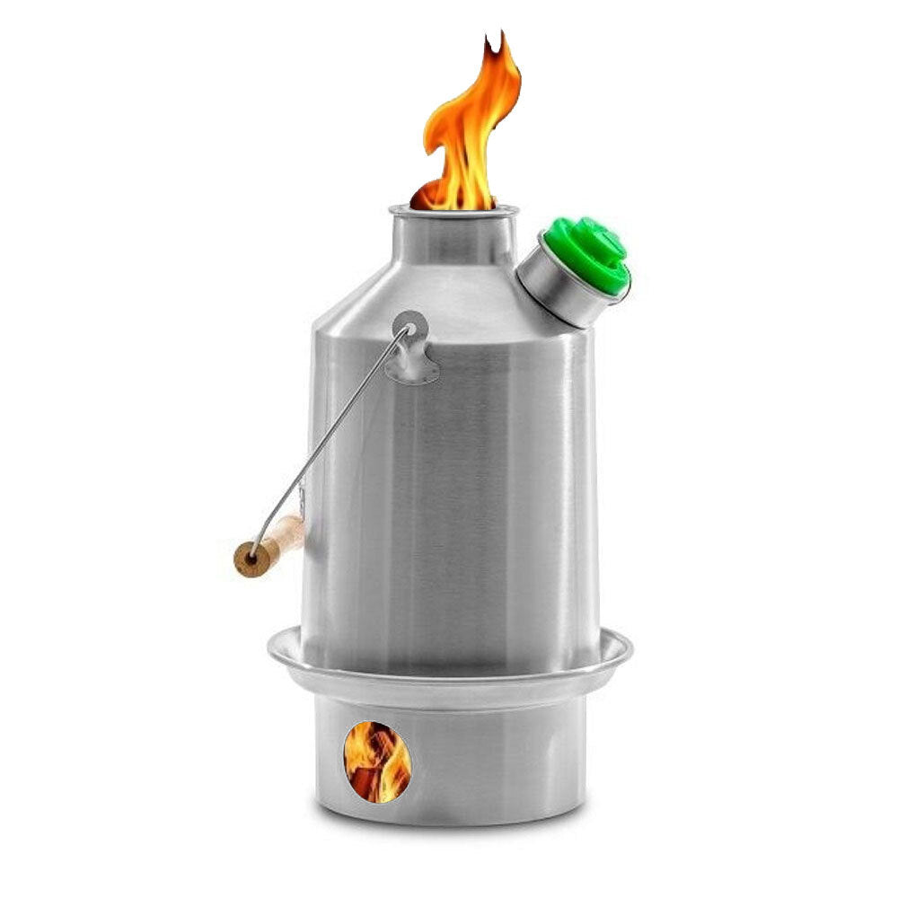 KELLY KETTLE 'Scout' 1.2 ltr (Stainless Steel) + Whistle--- WAS £56.95 ----NOW £40 !!!