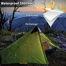 Load image into Gallery viewer, NIGHT CAT 1 PERSON TREKKING POLE TENT (LANSHAN 1 SPECS) FREE DELIVERY !
